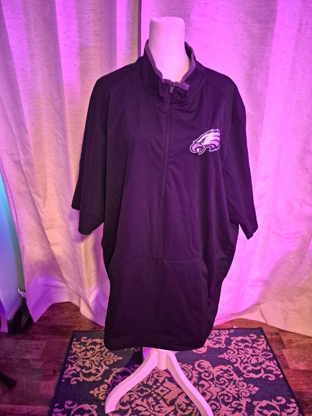 Nike Philadelphia Eagles Half-Zip Short Sleeve Pullover Jacket XL